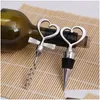 Openers Guest Gift Kitchen Bottle Corkscrew Wines Stopper Creative Heart Shaped Pair Of Wine Set Drop Delivery Home Dhgarden Dhbtf