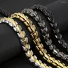 Chains Black Gold Plated Stainless Steel Choker Necklace For Men 60CM Long 15MM Wide Keel Chain Men's Necklaces Steampunk Male Jewelry