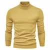 Suéteres para hombres Suéter de color sólido Jersey Medio cuello alto Otoño Invierno Hombres Moda casual Punto Ropa de lujo de alta calidad 231118