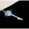 Necklaces Ism Necklace T Snowflake Key Necklace with Full Diamond Iris Suower Pendant Sweater Chain for Women