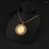 Chains Coin Pendant Arabic Women Necklace Women/Mens Gold Color Jewelry Middle East Africa Gifts Vintage Necklaces Accessories Fashion