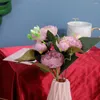 Fiori decorativi 32 cm Real Touch Seta artificiale Testa di rosa Primavera Decorazione domestica Ghirlanda Scrapbook Craft Fai da te Festa di nozze Falso