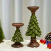 Kerzenhalter Vilead Harz Kerzenhalter Weihnachtsbaum Kerzenständer Figuren Wohnzimmer Tischdekoration Zubehör Jahr Weihnachtsdekoration 231117