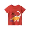 T-shirt T-shirt dinosauro per ragazzi 2023 Estate New Cartoon Tops Abbigliamento per bambini T-shirt in cotone manica corta moda bambini P230419