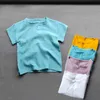 Shirts Kids Girls Boys T shirt Summer Children Cotton Linen Soft Tops Clothes T-shirt Baby Girls Short Sleeve Shirt