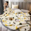 Blankets High-end Printed Warm Raschel Blankets for Winter Super Soft Warmth Weighted Blanket High-quality Antistatic Skin Friendly Duvet 231118