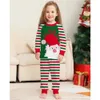 Familjsmatchande kläder Julpyjamas Green Cartoon Xmas Print Sleepwear Holiday Baby Clothes Home Child Set 231118