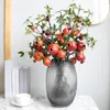 Decorative Flowers Pomegranate Fruit Branch Twigs Red Artificial Flores Home Decor Ornament Easter Christmas Decoration Accessoriesn Gift