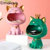 Obiekty dekoracyjne figurki Ermakova Lucky Cat Statue Stouse Dekoracja Tabela Miniaturowa figurka Sundries Storage 231117