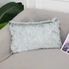 Kuddfodral 45 45 cm Plush Cushion Cover Solid Color Winter Soft Fluffy Faux Päls kasta bil bossa sovrum Dekorativt pilloecase