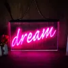 Sogno Insegna al neon Lampada da parete a LED Decorazione da parete Illumina l'insegna al neon Camera da letto Bar Festa Natale Matrimonio