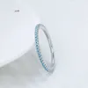 2023 NYA DESIGNER RING BAND RINGS Simple Copper Zircon Women Ins Fashion Full Circle Blue Jewelry 584m