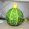 Fantastic Hanging Large Inflatable Christmas Ball Artificial Lamp Bulb Balloon Suspended Ornament Air Blow Up Christmas Baubles For Ceiling Decoration