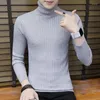 Męskie swetry 7 Kolor Winter Pullover Turtleeck SWEATH MEN MACZNIE Casual Slim Fit Knitting Pull Homme Koreańska ciepłe męskie męże