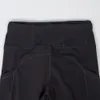 Donne con collant ad alta vita 7/8 di lunghezza lu-088 nudo sentimento di allenamento leggings pantaloni da yoga con tasche laterali che corre in palestra sportiva indossare stretta