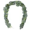 Decorative Flowers 2 Packs Artificial Eucalyptus Garland With Willow 6.5 Feet Fake Vines Greenery Swag For Wedding Party Decor