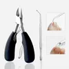 Stainless Steel Nail Clipper Cutter Toe Finger Cuticle Plier Manicure Tool set with box for Thick Ingrown Toenails Fingernail 12pcs DHL326