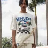 Vêtements de mode T-shirts Hip hop T-shirts tendance marque Rhude formule F1 voiture de course Miami Station impression limitée unisexe été t haut vêtements de sport