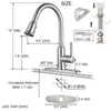 Kitchen Faucets Stainless Steel Faucet Single-hole Pull-out 360-degree Adjustable And Cold Water Sink Mixing