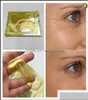 أقنعة النوم 2PCSIS1PACK عالية الجودة من الذهب الكولاجين قناع العيون العين تحت eeye داكب دائرة مزيل كولاجينو إسقاط delive8631218