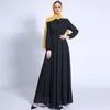 Ubranie etniczne Mandylandy Ramadan Muslim Sukienka Kobiety Lato Summer Arab Arabi Abaya Szyfon