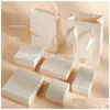 Jewelry Boxes Cardboard Paper Necklace Earrings Ring Storage Organizer Jewellry Gift Packaging Cases Drop Delivery Display Dh1Iy