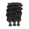 I końcówka ludzkie przedłużenia włosów naturalne fala Naturalna Prebonowana I-Tip Black 1B MicroLinks Faid ITIP Hair Extension 100G