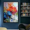 Nordic Flora Oil Painting Abstract Watercolour Flowers Posters and Prints Wall Art Mural Picture for Living Room Decoration