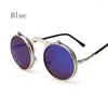 Sonnenbrille BEGREAT Vintage Metallrahmen Designer Steampunk Goth Brille Runde Flip Up Clip On Sonnenbrille für Damen Herren UV400