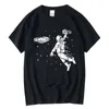 Men's T Shirts XIN YI Men's T-shirt High Quality Funny Astronaut Printed Loose Cool O-neck Shirt For Men Short Sleeve Male Tees