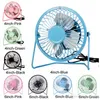 Mini Ventilateur Usb Universel Home Office Voiture Portable Mini Ventilateur En Aluminium Petit Bureau USB 4 Lames Refroidisseur Ventilateur De Refroidissement 4 Pouces 6 Pouces 0419