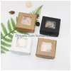 Gift Wrap Handmade Soap Kraft Paper Box Trinket Hairpin Jewelry Organizer Lipgloss Containers Transparent Window Packaging Arts Craf Dhsct