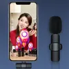 Trådlös krage Klipptyp Mikrofon Portable Audio Video Recording Mini Mic för iPhone Android Live Broadcast Gaming Phone Mic med Retail Packing DHL