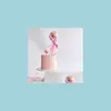 Decorazione per feste Arcobaleno Coriandoli Palloncini Cake Topper Celebrazione Compleanno Baby Shower Cupcake Kit Decorazioni per la tavola 5 pollici Goccia De Dhn2X