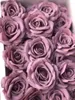 Fleurs décoratives 10pcs Mauve Rose Artificielle Tête De Soie De Haute Qualité En Vrac Pour La Décoration De La Maison De Mariage