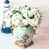 Dekoratif Çiçekler 5heads Mini Güller Buket Yapay Çiçek Düğün Sahnesi Düzeni Sahte Oturma Odası Noel Ev Masası Dekor Aksesuarları