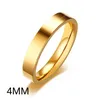 2mm 4mm 6mm 8mm Stainless Steel Wedding Ring for Women Flat Finger Rings Fashion Bijoux Femme Engagement Jewelry Fashion JewelryRings Jewelry Accessories
