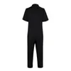 Mens Tracksuits Jumpsuit Mens Streetwear Short Sleeve Basic Work Coverall Loose Cargo Overalls Solid Color Casual Joggers Pants Jumpsuit 230419