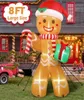 Christmas Decorations OurWarm 8ft Inflatable Gingerbread Man with Buildin LED Indoor Outdoor Waterproof Year Blow Up Yard 2208295199487