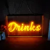 Getränke Buchstaben LED Neon Schild Home Decor Neujahr Wand Hochzeit Schlafzimmer 3D Nachtlicht
