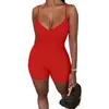 Women's Jumpsuits & Rompers Lady Playsuit Summer Sexy Women Sleeveless V-neck Jumpsuit Ladies Solid Color Womens ClothingWomen's