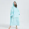 Couples' pajamas women's autumn and winter sleeved hot selling lazy TV blankets long flannel home clothes