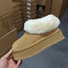 Tazz Slippers Designer Tasman Fur Slides Ultra Mini Platform Boot Women Mens Snow Boots Australia Petites Suede Winter Luxury Wool Shoes Designeroriginal015