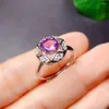 Cluster Ringe KJJEAXCMY Fine Jewelry Amethyst 925 Sterling Silber Edelstein Damen Ring Classic