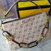 Borsa a tracolla moda Borse da donna firmate nuova borsa tote con cerniera modello intrecciato con catena in vetro organico hawksbill staccabile a doppio manico Borsa shopping