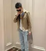 G Designer Giacca da uomo a maniche lunghe di lusso Jeans Giacche Cappotto da uomo in denim con collo bavero Giacca reversibile Moda