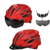 Cycling -helmen Gub hoge dichtheid EPS Cycling Helm met bril MTB Mountain Bicycle Sports Helmets Bike Brim Casco Cascos Ciclismo P230419