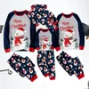 Family Matching Outfits Merry Christmas Outfit Cartoon Print Cute Soft Sleepwear Parent child 2 Pieces Suit Baby Romper Warm Pajamas Set 231118