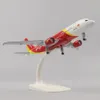 Aircraft Modle Metal Model 20cm 1 400 Vietjet A320 Replica Alloy Material med landningsutrustning Ornament Barnleksaker Pojkegåvor 231118