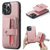 Magsafe Wallet Designer iPhone 15 Pro Max Case Frosted achterkant Telefoonhoesje iPhone lederen tas Anti-diefstal veegbeschermhoes Shell